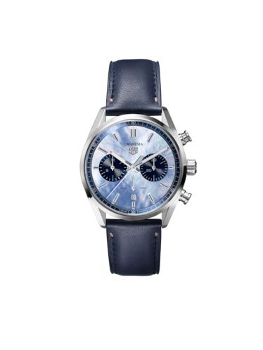 TAG Heuer Carrera Calibre Heuer 02 42 Stainless Steel / Blue MOP / Japan